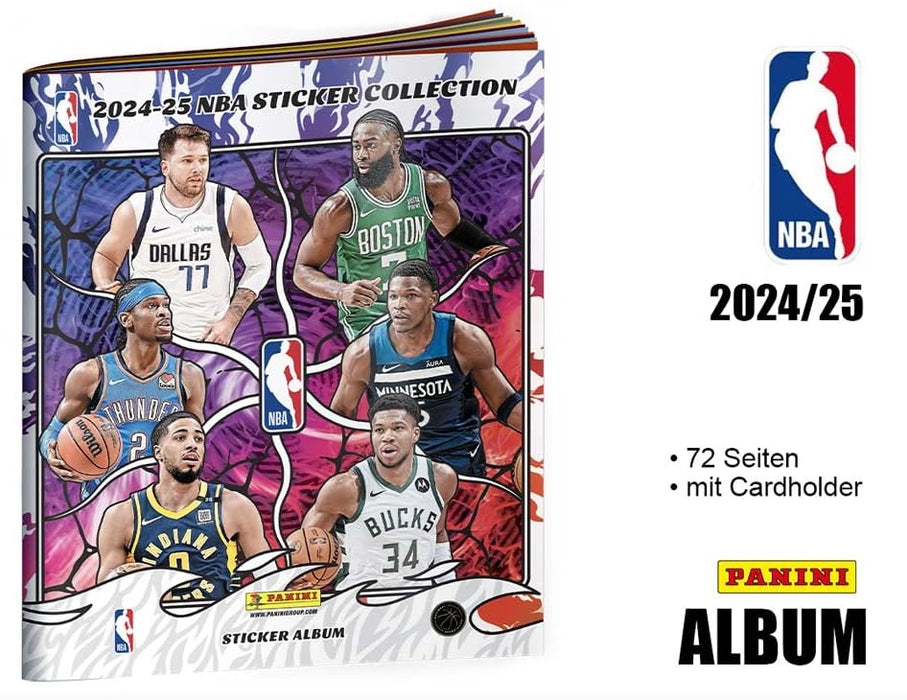 Panini NBA 2024-25 Sticker & Cards Sammelalbum | Offizielles Panini Album zur Kollektion | Platz für 514 Sticker & 100 Trading Cards