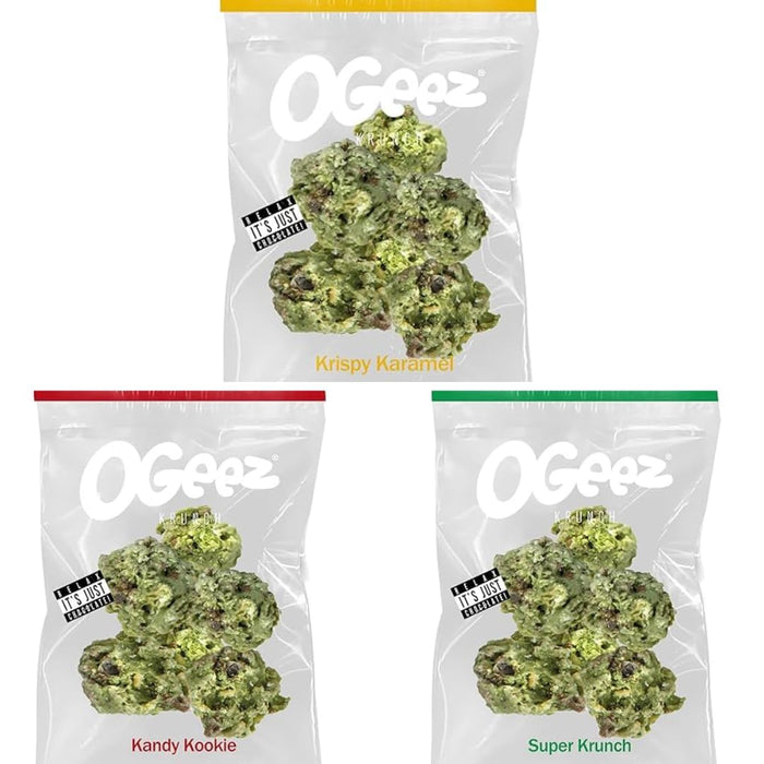 7 x Ogeez Krunch Knusper-Schokoladenstücke in Weed-Optik  Relax it´s just chocolate