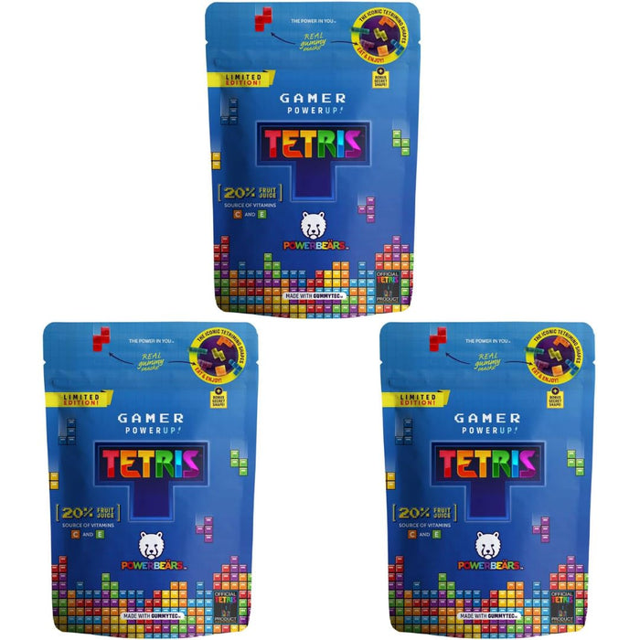 Tetris Powerbeärs Fruchtgummis | Gamer PowerUp Snack | 125g Packung
