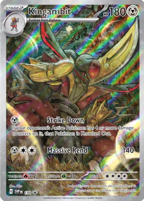 Kingambit SVP130 | Pokémon Black Star Promo | Promo-Karte aus Shrouded Fable | Karmesin & Purpur