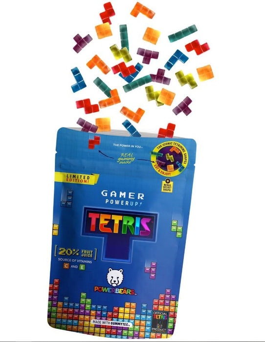 Tetris Powerbeärs Fruchtgummis | Gamer PowerUp Snack | 125g Packung