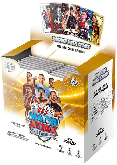 Topps UEFA Club Competitions Match Attax 2026/2027 – 36er Display mit Hero Pack