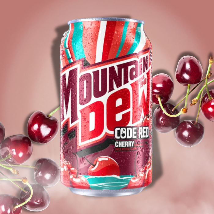 12x Mountain Dew Code Red Cherry – Erfrischungsgetränk mit Kirschgeschmack – 12x355 ml
