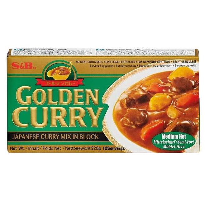 3x220g S&B GOLDEN CURRY GREEN - Japanese Curry Mix - vegetarian no meat contained