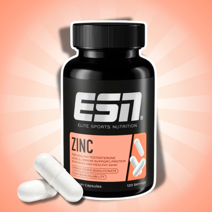 ESN Zink 120 Kapseln | Zinkbisglycinat Chelat Formula | 25 mg Zink pro Kapsel