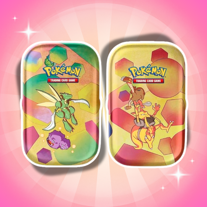 Pokémon Karmesin & Purpur 151 Mini Tin Display Englisch – 10 Mini Tins mit je 2 Boosterpacks