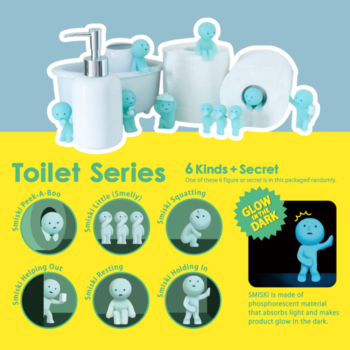 Original Smiski Toilet-Serie – Leuchtende Sammelfigur Blindbox