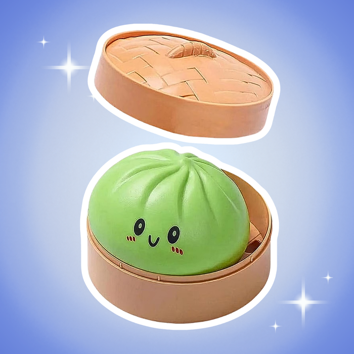 Squishy Squeeze Dumplings Buns mit Box – Anti-Stress Spielzeug 10 cm, Ultra-Weich, Mystery Überraschung für Kinder & Erwachsene