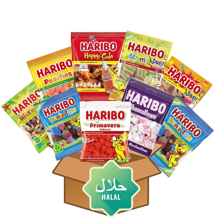Halal Gummibärchen 20x Tüten | Verschiedene Sorten | Cola Peaches Erdbeeren und viele weitere unterschiedliche Sorten