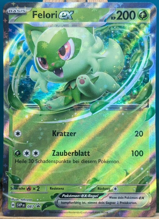 Pokémon Karte Felori ex – SVP087 – Black Star Promo – Deutsch – Karmesin & Purpur – Limitierte Promo-Karte