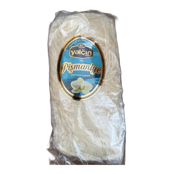 4x YALCIN Pismaniye – Türkische Zuckerwatte | 4x 250g | Sorten: Vanille, Kakao, Pistazie & Granatapfel | Cotton Candy Spezialität