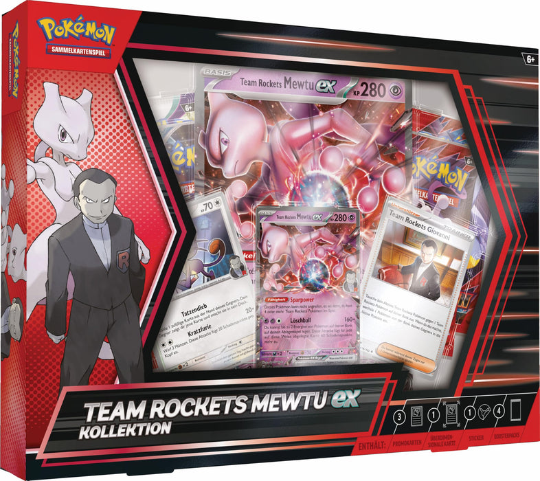 Pokémon-Sammelkartenspiel: Kollektion Team Rockets Mewtu-ex (1 holografische Promokarte, 1 überdimensionale holografische Karte & 4 Boosterpacks)