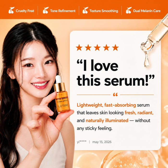 Vita-Shot Vitamin C Programm Ampullen-Komplettset – 4 Dual-Kammer-Ampullen | 100.000 ppm Vitamin C | 28-Tage Intensivpflege für strahlende Haut