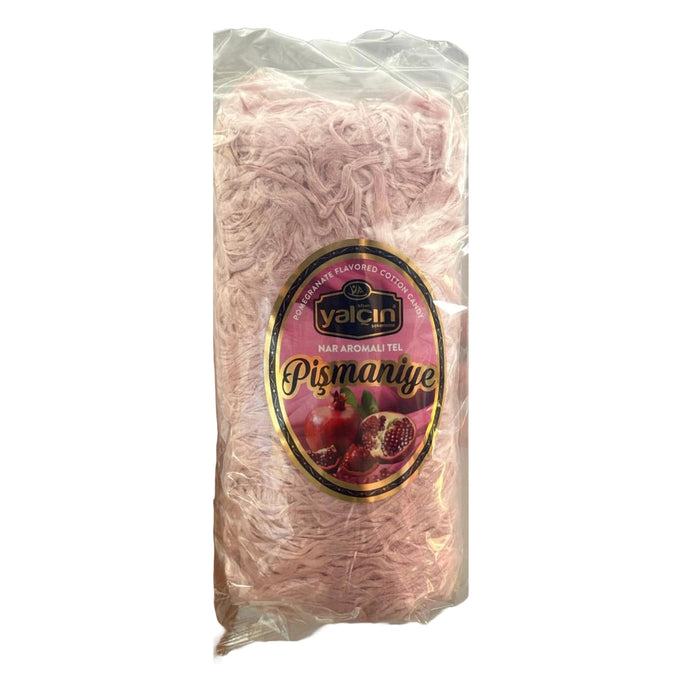 4x YALCIN Pismaniye – Türkische Zuckerwatte | 4x 250g | Sorten: Vanille, Kakao, Pistazie & Granatapfel | Cotton Candy Spezialität