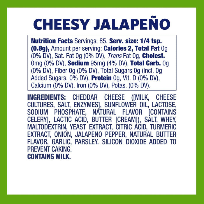 Kernel Season’s Cheesy Jalapeño Popcorn Seasoning – Würzpulver mit Käse & Jalapeño – 68 g