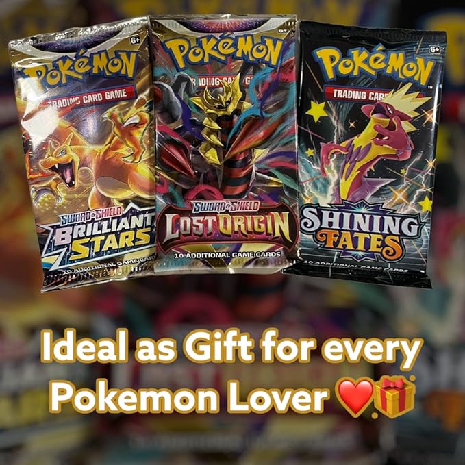 3x Pokémon Mystery Booster – Zufällige englische Original-Booster-Packs – Ungeöffnet & Offiziell