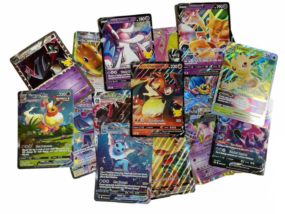 2er-Pack XXL-Format Offizielle Pokémon Jumbo-Karten (Englisch) – Zufällige Rarität (V/VMAX/GX/Holo)