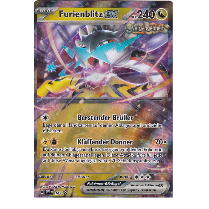 Pokémon Karte Furienblitz ex – SVP 145 – Deutsch – Original Promo-Karte aus Karmesin & Purpur – Boosterfrisch – Für Deck oder Sammlung