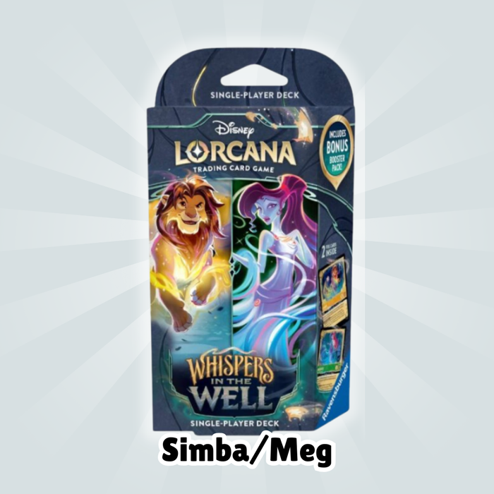Lorcana: Whispers in the Well – Starter Deck Simba/Meg (Englisch)