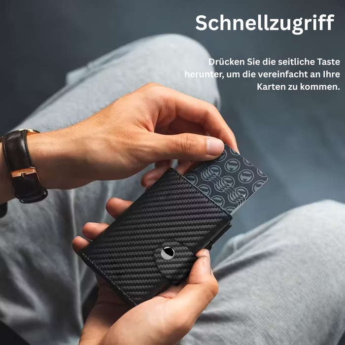 Hochwertiger Geldbeutel mit Karten-Schnellzugriff – langlebig & kompakt | RFID-Schutz | Brieftasche für Damen & Herren