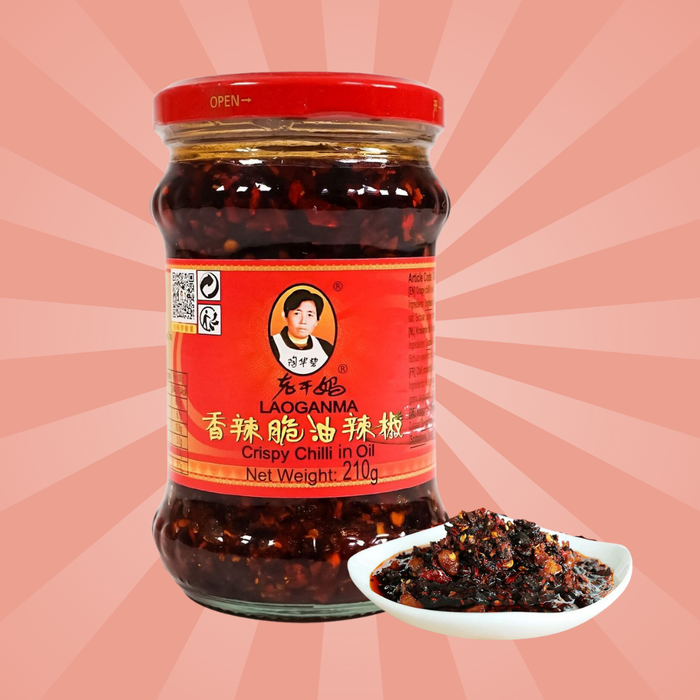 Lao Gan Ma Crispy Chili in Oil – 210 g | Ohne Sojabohnen & Bohnenpaste | Original aus China