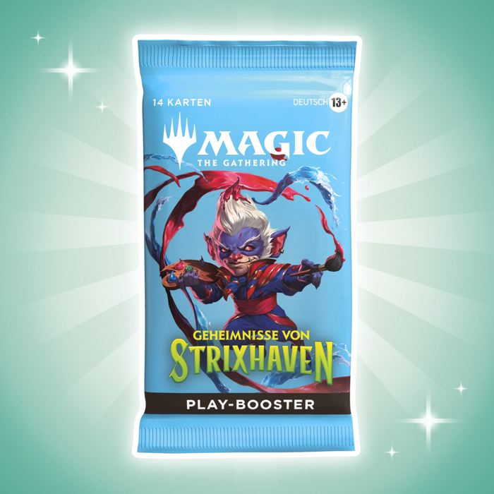 Magic: The Gathering Geheimnisse von Strixhaven Play Booster Display Deutsch – 30 Boosterpacks, je 14 Karten, MTG Sammelkartenspiel Box
