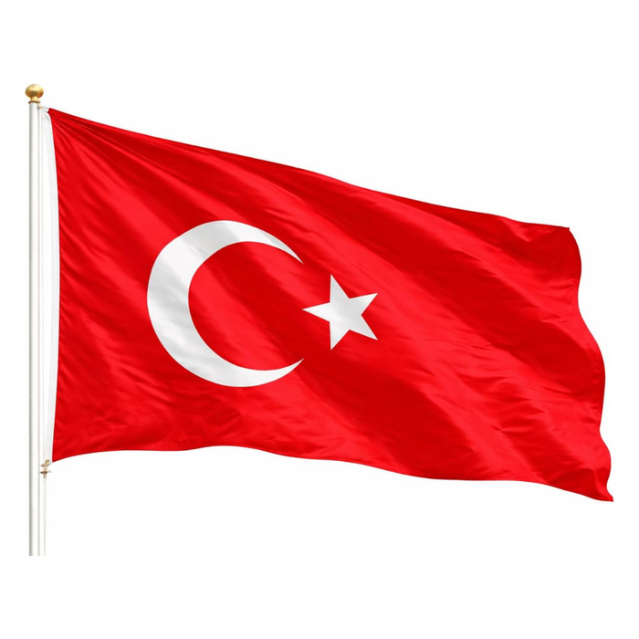 Türkei Flagge 90x150 cm – WM 2026 Fan Fahne – Polyester, wetterfest & reißfest – mit Metallösen