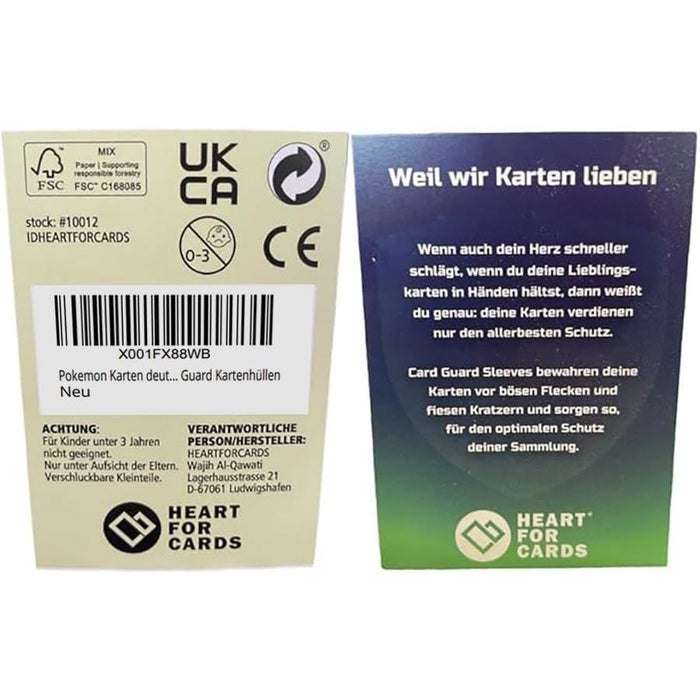 Heartforcards® 50 Original Verschiedene Pokemon Karten | Deutsch | 3x Holo | 3x Rares | 1 zufällige Pikachu/EvoIi/Glumanda/Dedenne | Sammelkarten aus aktuellen Sets | für Weihnachten + 100 Hüllen