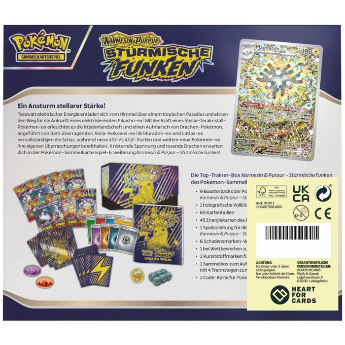 Pokémon TCG: Surging Sparks Elite Trainer Box – Sammler- & Spielset mit exklusiven Inhalten + Heartforcards®Versandschutz
