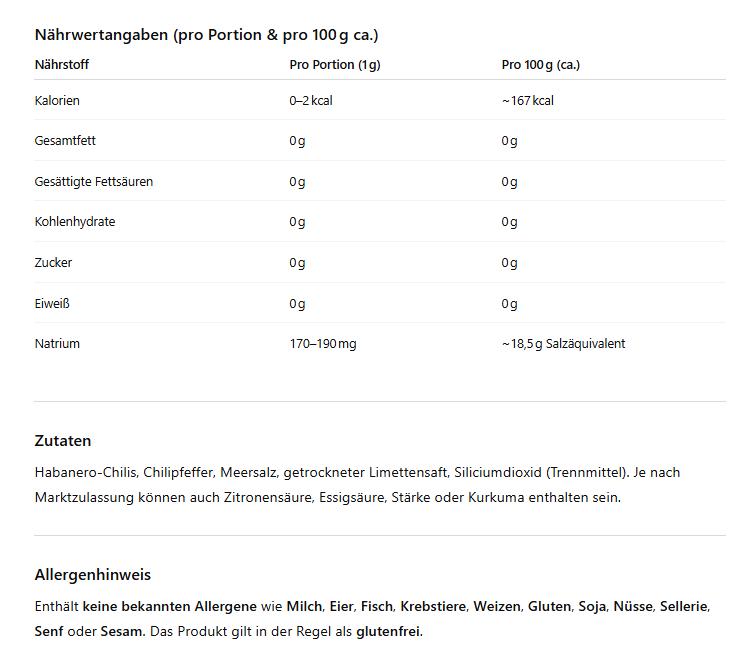 2x45g Tajin Habanero Fruit and Snack Seasoning - Extra Hot 1.6oz - Gewürzmischung : sehr scharf