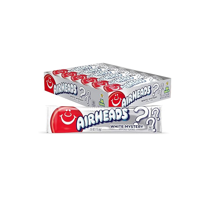 Airheads White Mystery – 15er Pack | 15 x 15,6 g | Geheim-Geschmack | Trend-Kaubonbon aus den USA