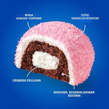 Hostess Snoballs Coconut & Marshmallow – Schokoladenküchlein mit Cremefüllung, Marshmallow & Kokosnuss, 6 Stück (298 g)