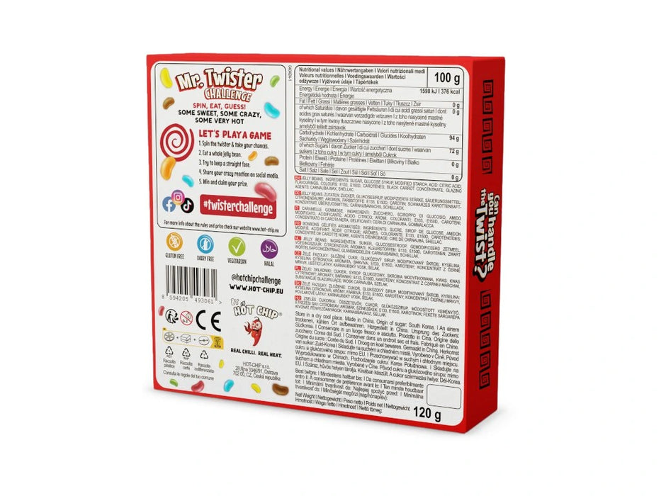Mr. Twister Jelly Beans Challenge 120 g – Extreme Süß-Sauer-Scharf Jelly Beans | Lustige Candy-Challenge