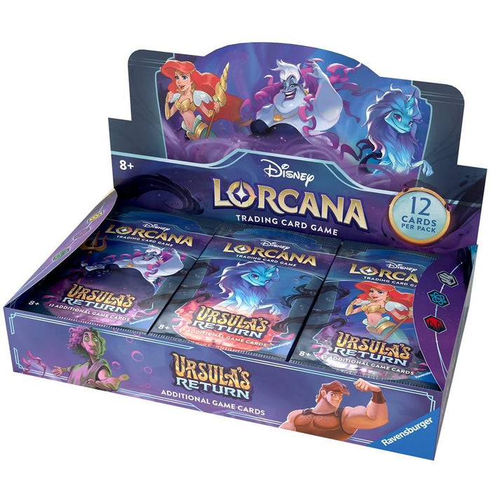Lorcana Chapter 4: URSULAS Return Display- 24 Booster a 12 Karten - ENGLISCH + Heartforcards® Versandschutz