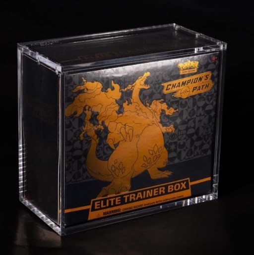 The Acrylic Box – Premium 6MM Schutzcase für Pokémon Elite Trainer Box (ETB) | UV-Schutz & Magnetverschluss | Glasklar & Stabil + Heartforcards® Versandschutz