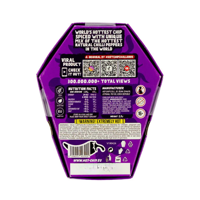 HOT-CHIP-Herausforderung – Der ultimative würzige Snack! 67 g reine Würzige für Tapfere – perfekt für Herausforderungen und Partys