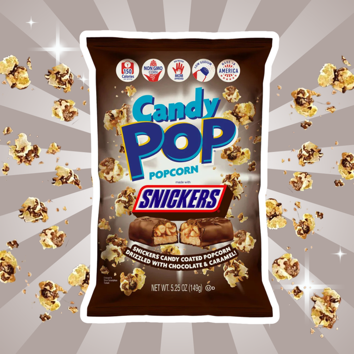 1x Candy Pop Snickers Popcorn 28g – Süßes Popcorn mit SNICKERS