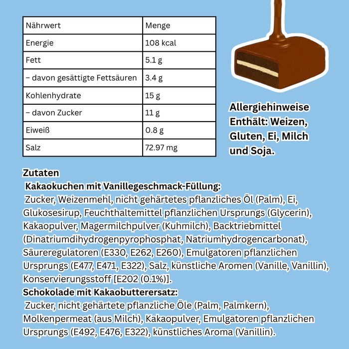 Oreo Choco Coated Soft Cake – 1 x 24g | Weicher Kakaokuchen mit Vanillefüllung & Schokoglasur