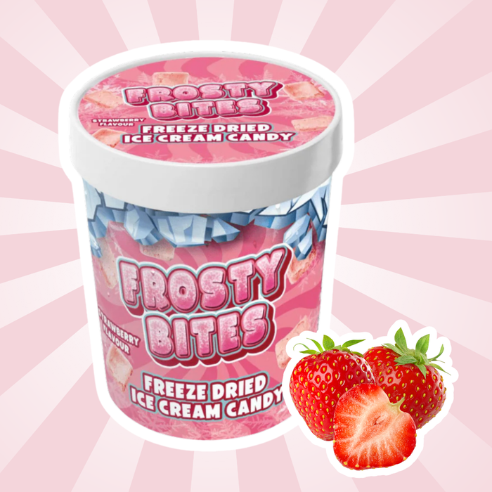 Frosty Bites Mixed Flavours – Vanilla + Chocolate + Strawberry – Freeze Dried Ice Cream Candy (je 40g)