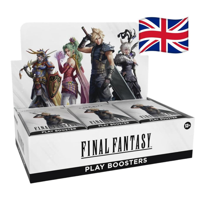 FINAL FANTASY Play Booster Display (EN) – Magic: The Gathering  – 30 Booster‑Packs | Universes Beyond | TCG + Heartforcards® Versandschutz
