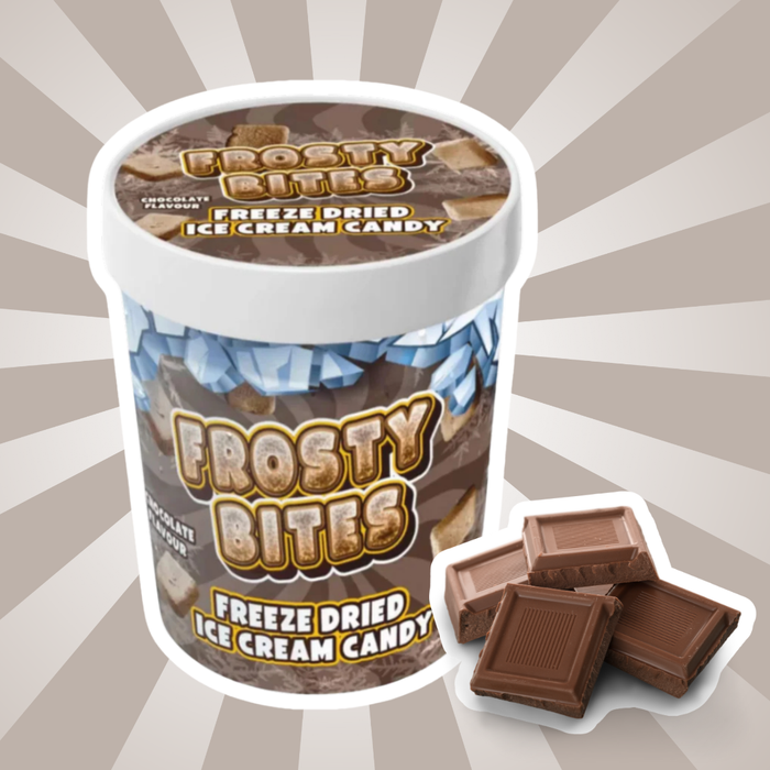 Frosty Bites Mixed Flavours – Vanilla + Chocolate + Strawberry – Freeze Dried Ice Cream Candy (je 40g)
