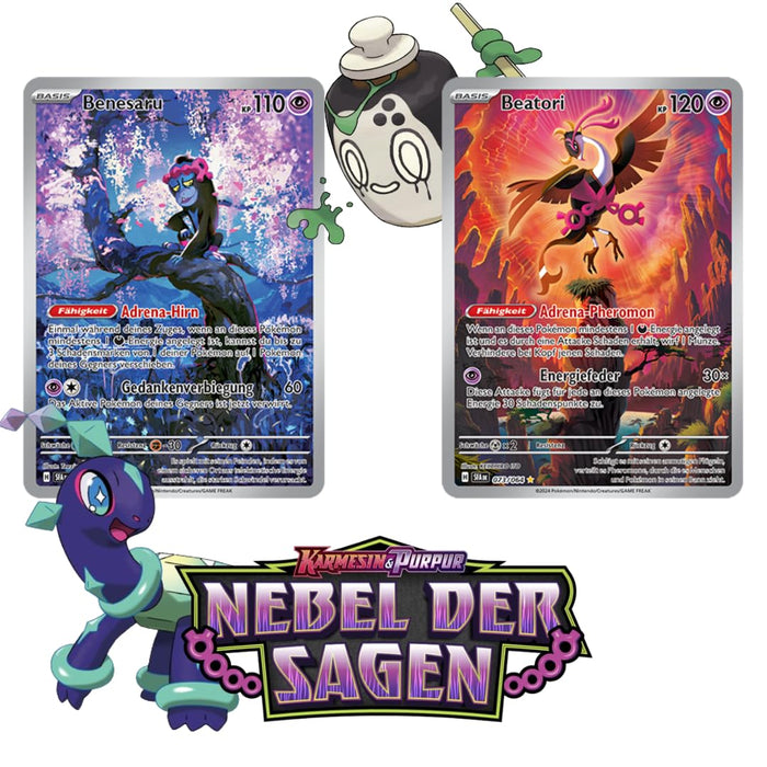 3x Pokémon TCG: Karmesin & Purpur Nebel der Sagen Booster - KP6.5 - 3 Booster - mit 10 Karten pro Booster - DEUTSCH