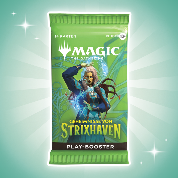 Magic: The Gathering Geheimnisse von Strixhaven Play Booster Display Deutsch – 30 Boosterpacks, je 14 Karten, MTG Sammelkartenspiel Box
