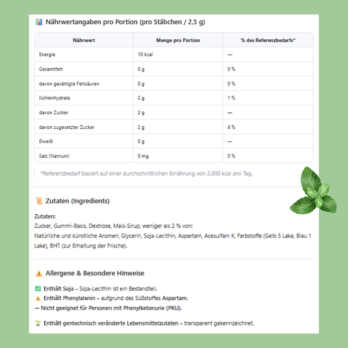 1x Wrigley’s Doublemint Chewing Gum – 15 Sticks – 1 Packung