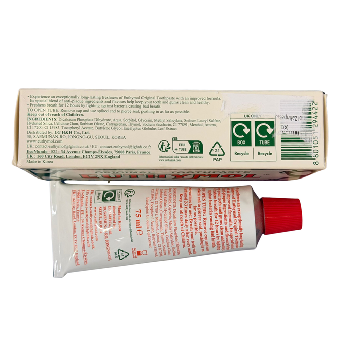 Thymol Zahnpasta - Fluoridfreie Original Vintage Toothpaste 75 ml - Perfekte Reinigung für Ihre Zähne - Antiseptische Rezeptur - Frischeerlebnis - Mundhygiene