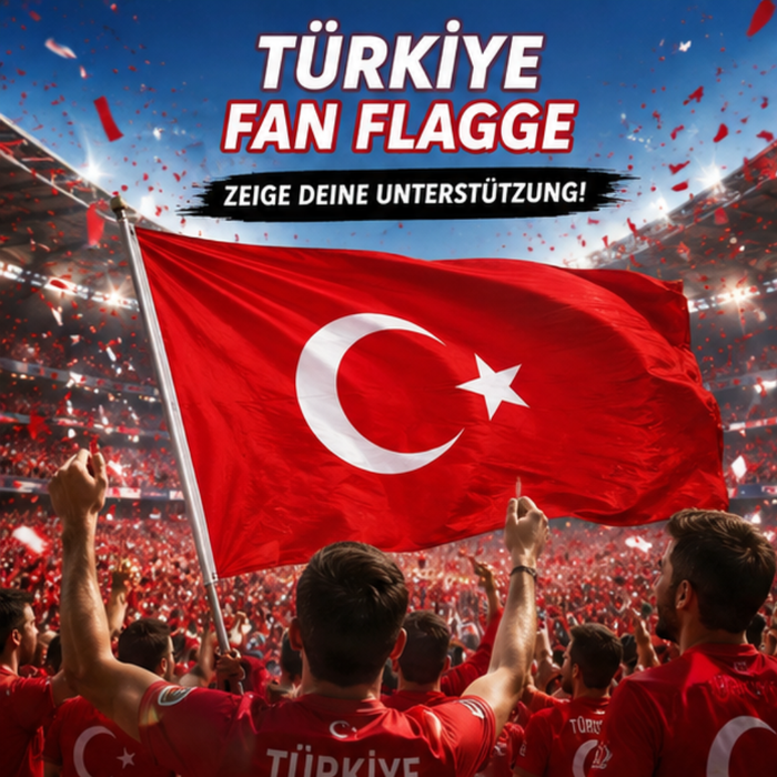 Türkei Flagge 90x150 cm – WM 2026 Fan Fahne – Polyester, wetterfest & reißfest – mit Metallösen
