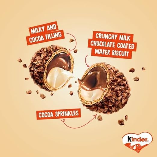 2er Set Kinder Crispy Schoko Bons - Mittel 2x67g - Knuspriger Schokoriegel mit cremiger Schokoladenfüllung