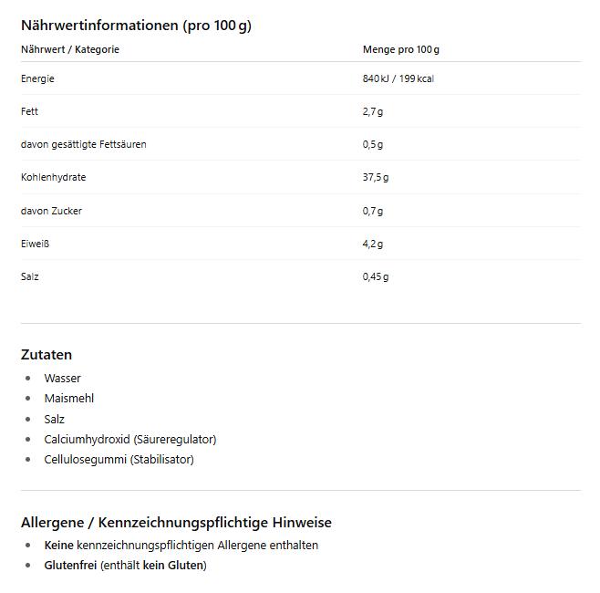 Komali Tradicional Gelbe Maistortillas | 20 Stück | Ø 15 cm | 500g | Authentische Tortillas für Tacos, Quesadillas & mehr