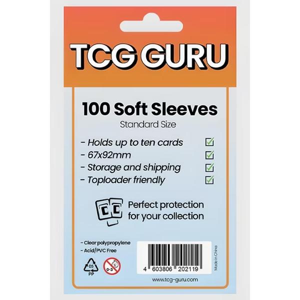 1x TCG GURU Standard Size Soft Sleeves (100) + Heartforcards® Versandschutz