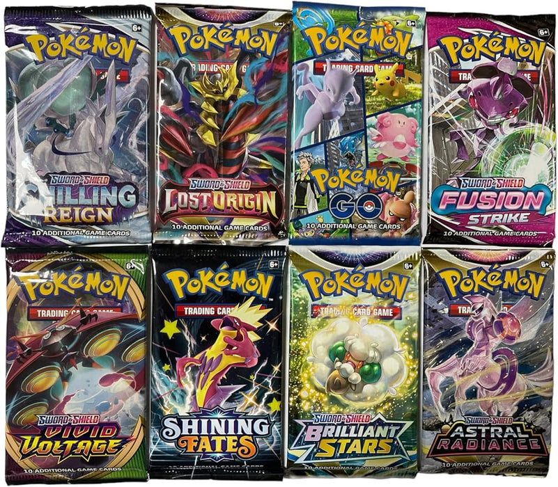 3x Pokémon Mystery Booster – Zufällige englische Original-Booster-Packs – Ungeöffnet & Offiziell